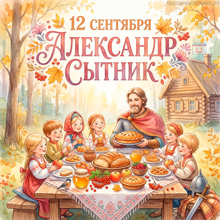 Открытка ко дню Александра Сытникова 12 сентября