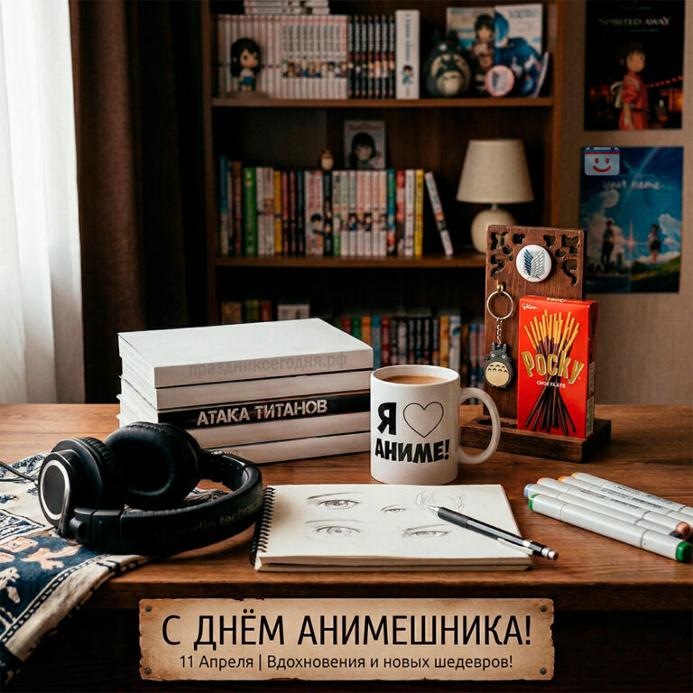 открытка ко дню анимешника 11 апреля
