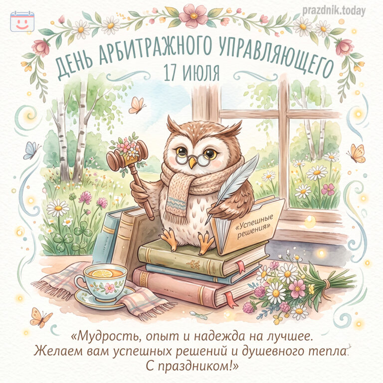 Открытка ко дню арбитражного управляющего 17 июля