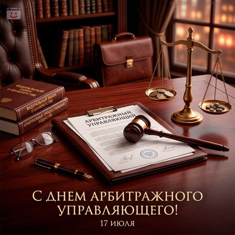 Открытка ко дню арбитражного управляющего 17 июля