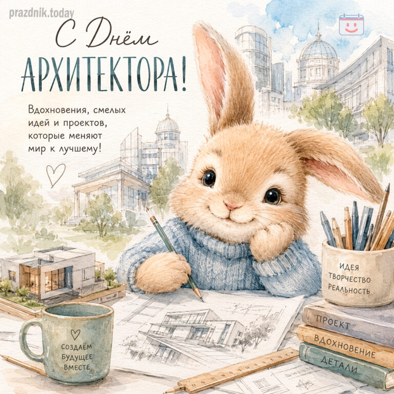 Открытка ко дню архитектора 6 июля