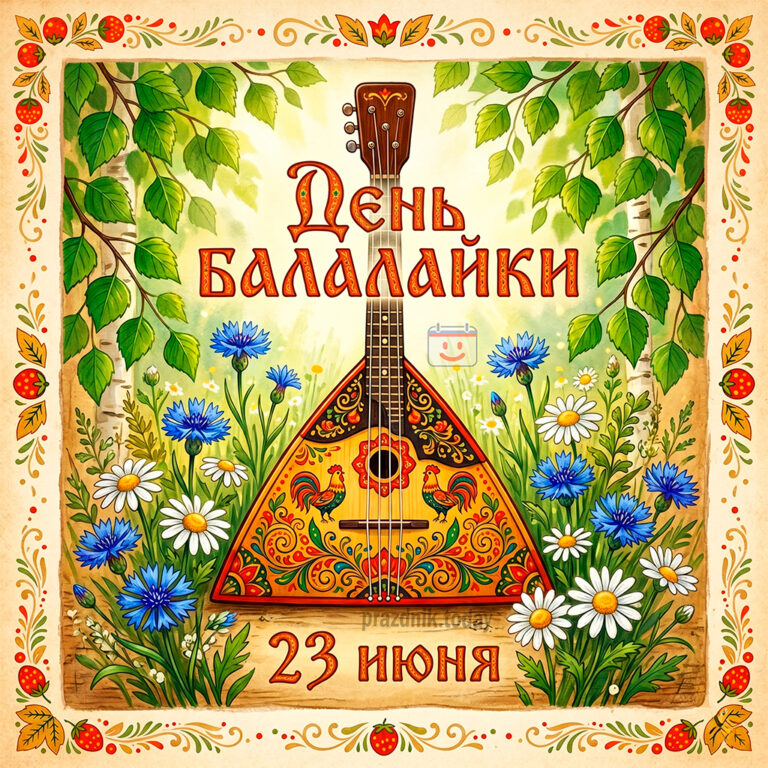 Открытка ко дню балалайки 23 июня