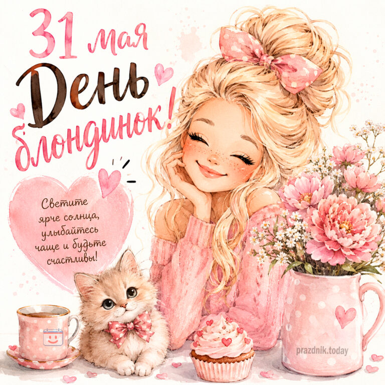 Открытка ко дню блондинок 31 мая