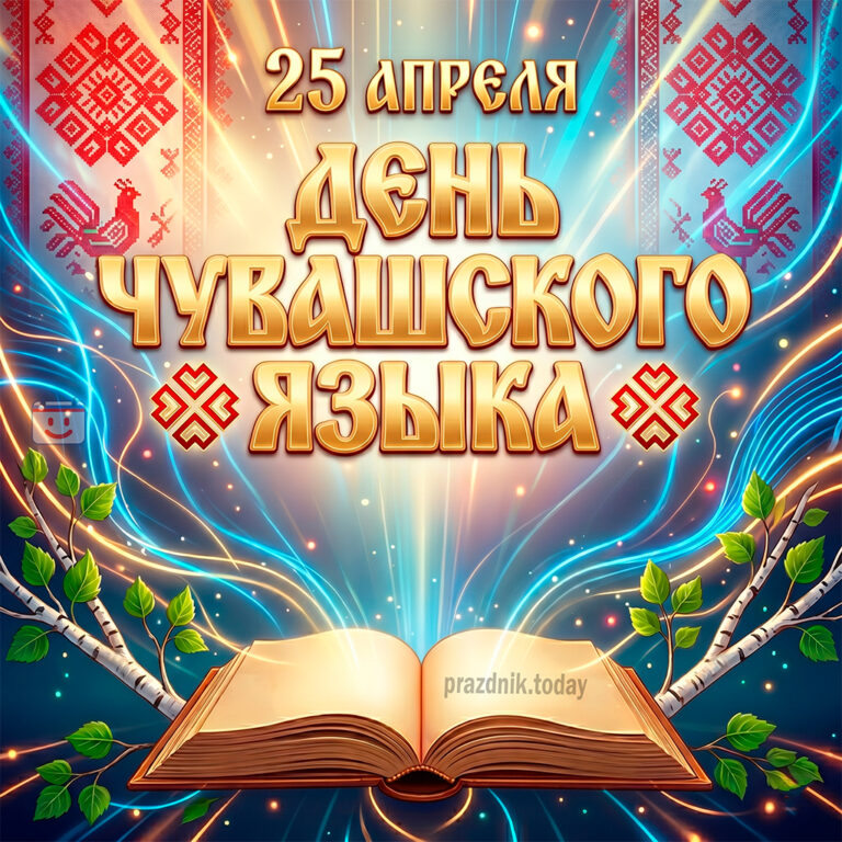 Открытка с днём чувашского языка 25 апреля