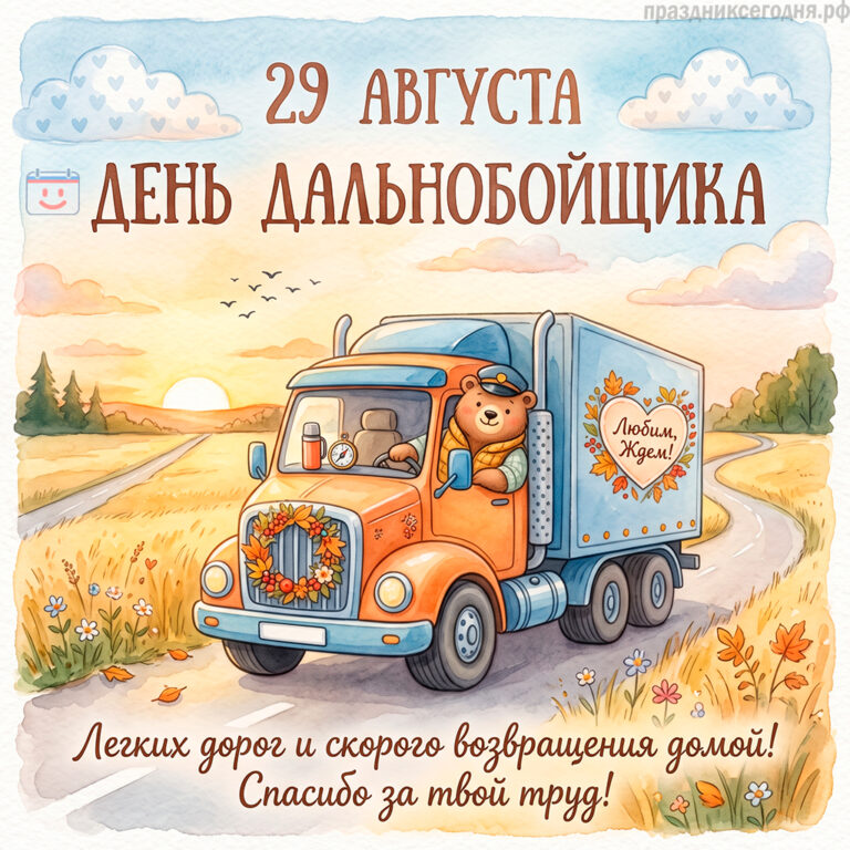 Открытка ко дню дальнобойщика 29 августа