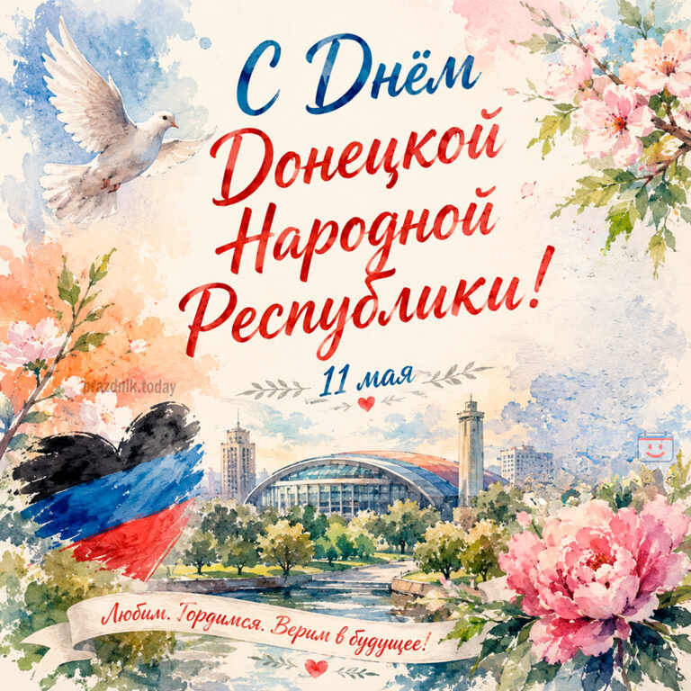 Открытка ко дню Донецкой Народной Республики 11 мая