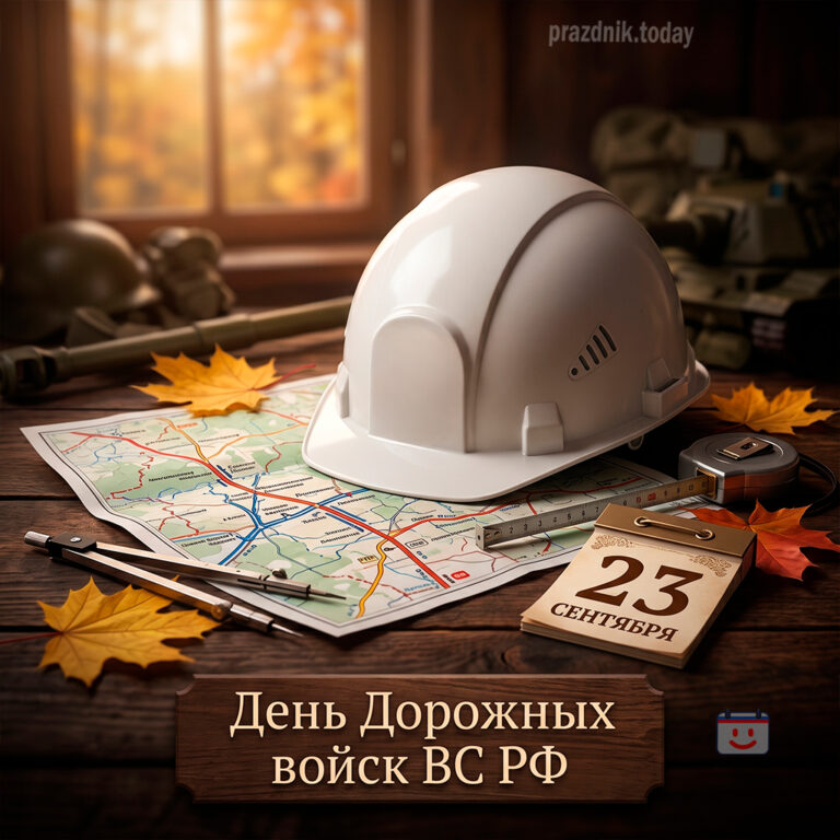 Открытка ко дню Дорожных войск ВС РФ 23 сентября