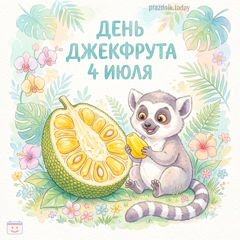 Открытка ко дню джекфрута 4 июля