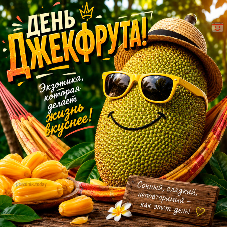 Открытка ко дню джекфрута 4 июля
