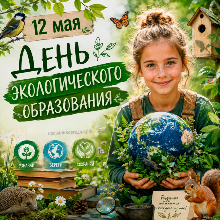 Открытка ко дню экологического образования 12 мая