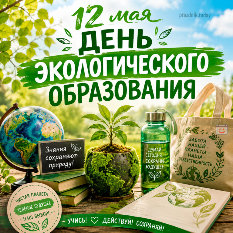 Открытка ко дню экологического образования 12 мая