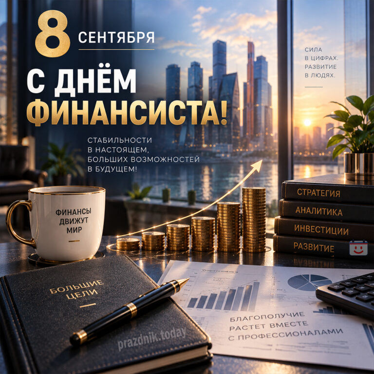 Открытка ко дню Финансиста 8 сентября