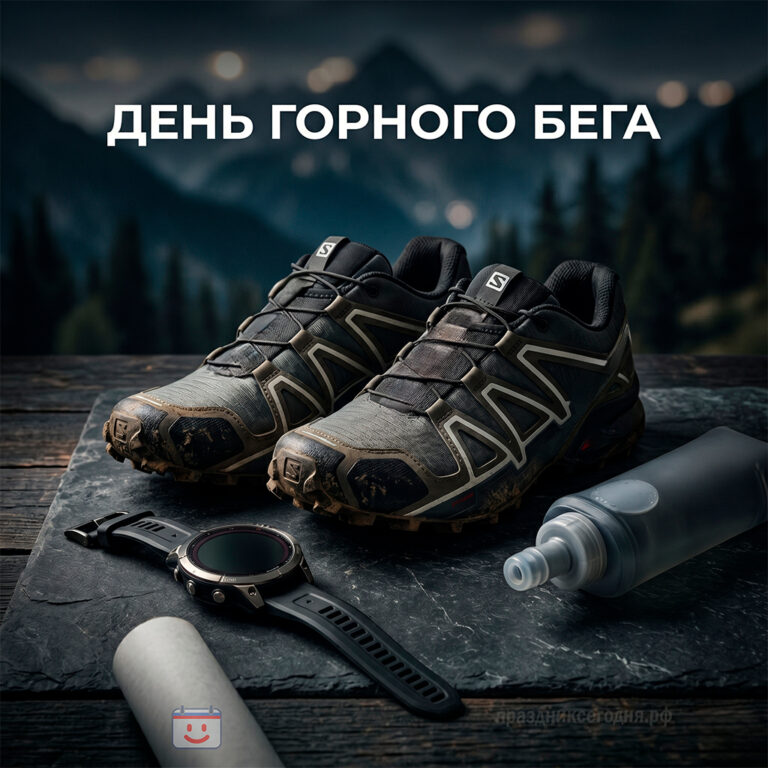 Открытка ко дню горного бега 15 мая