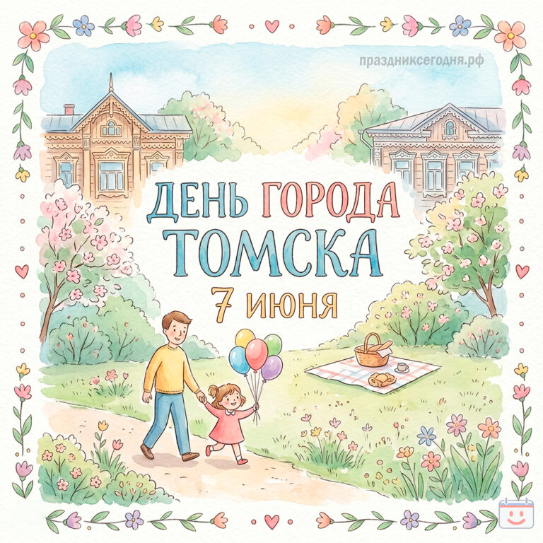 Открытка ко дню города Томска 7 июня