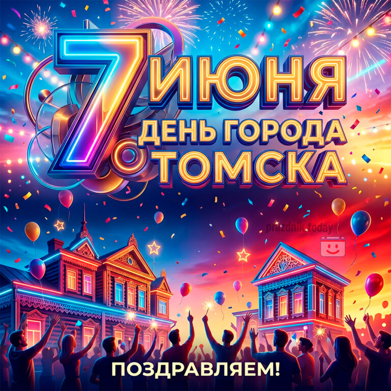 Открытка ко дню города Томска 7 июня