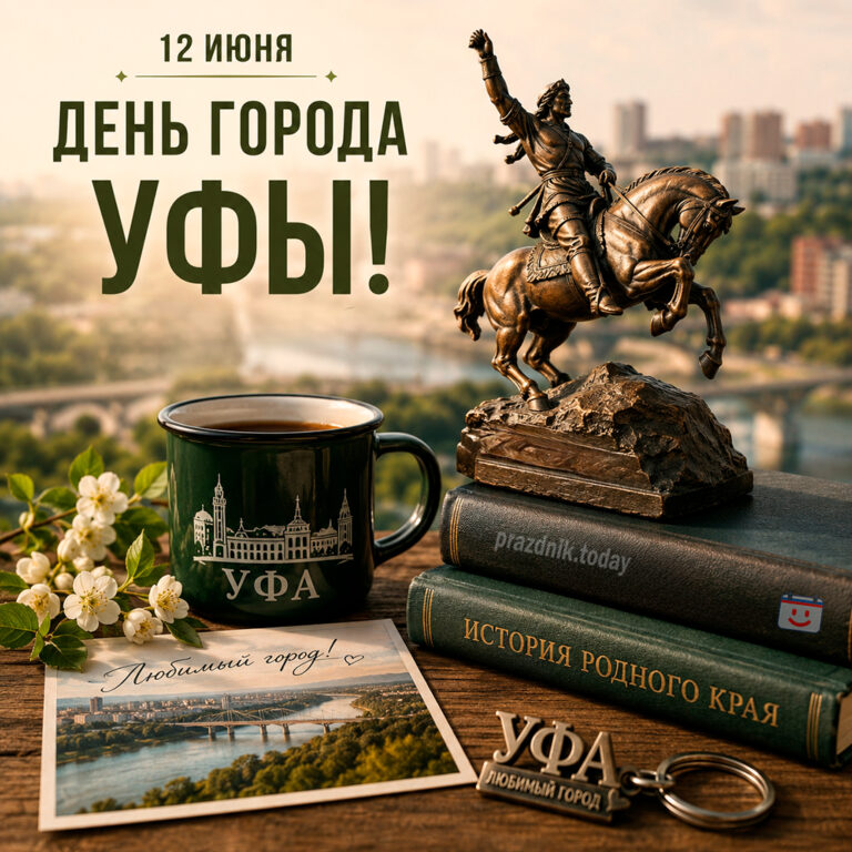 Открытка ко дню города Уфы 12 июня
