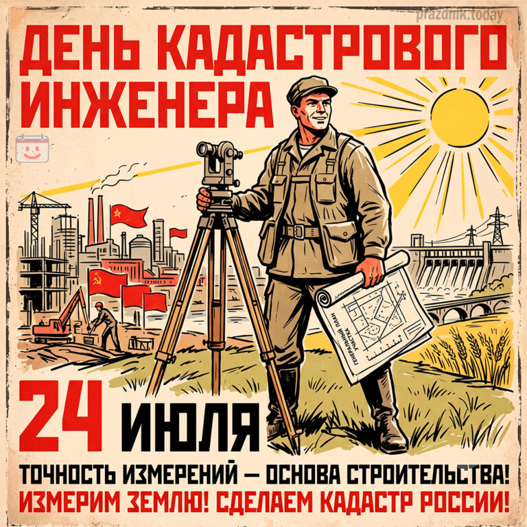Открытка ко дню кадастрового инженера 24 июля