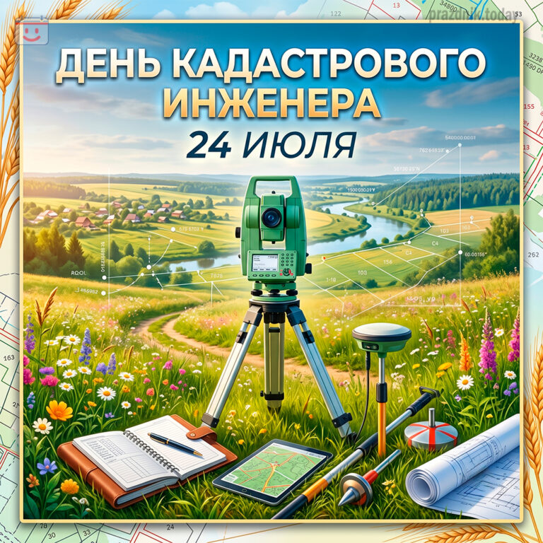 Открытка ко дню кадастрового инженера 24 июля