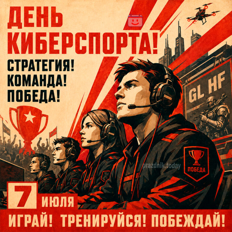 Открытка ко дню киберспорта 7 июля
