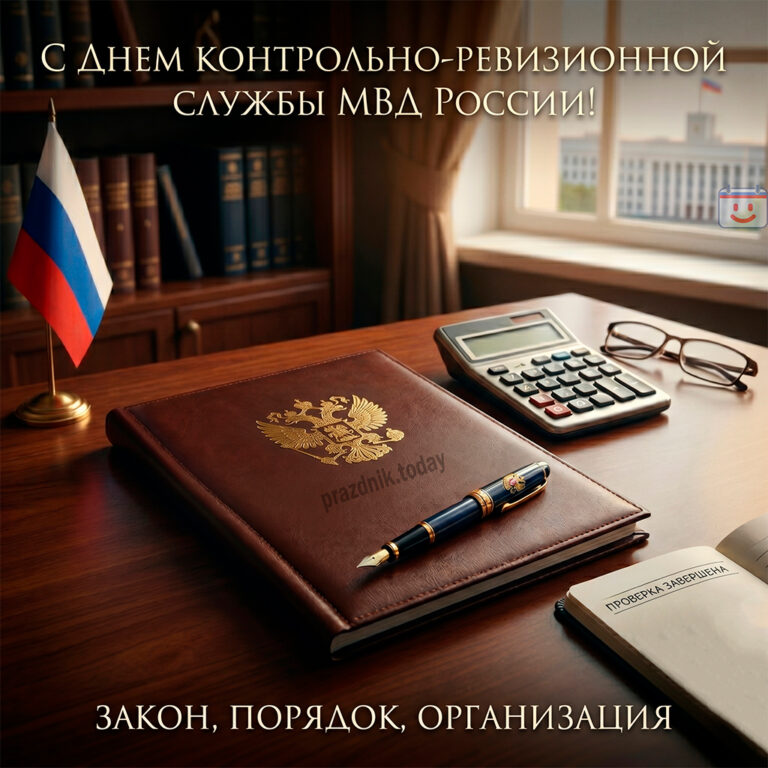 Открытка ко дню контрольно-ревизионной службы МВД РФ 28 апреля