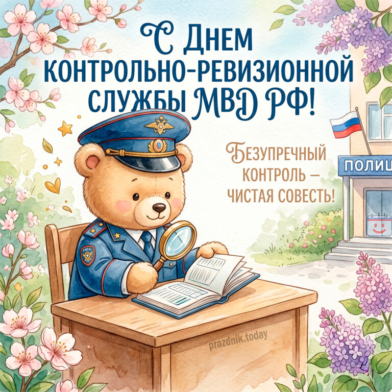 Открытка ко дню контрольно-ревизионной службы МВД РФ 28 апреля