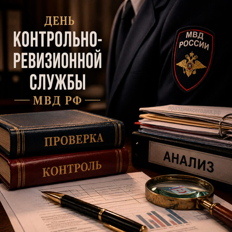 Открытка ко дню контрольно-ревизионной службы МВД РФ 28 апреля
