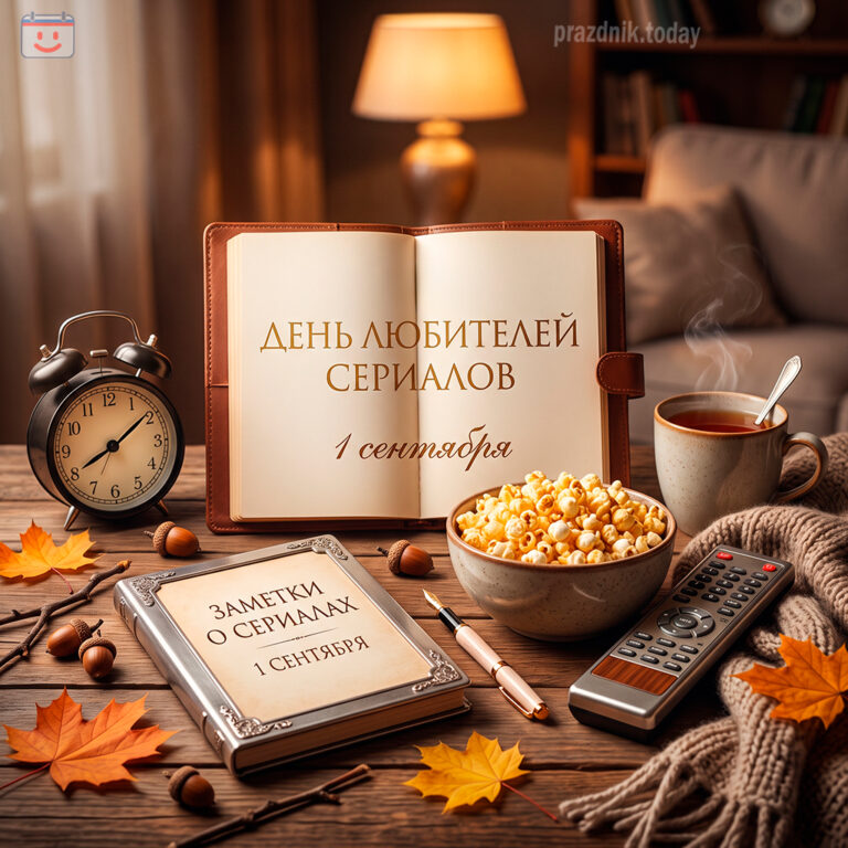 Открытка ко дню любителей сериалов 1 сентября
