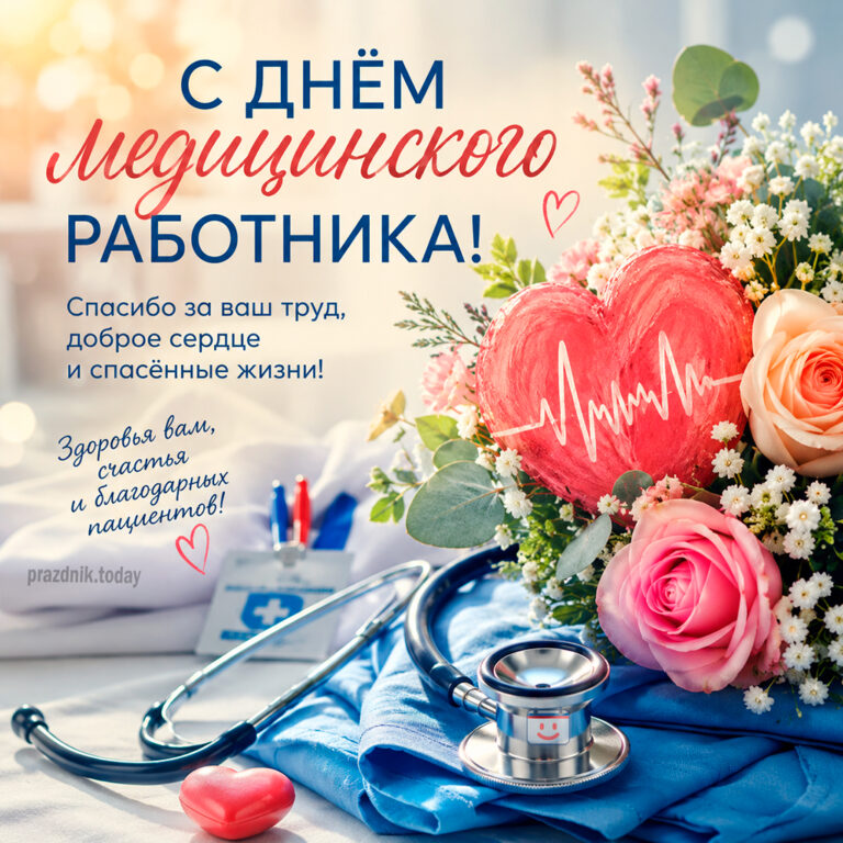 Открытка ко дню медицинского работника