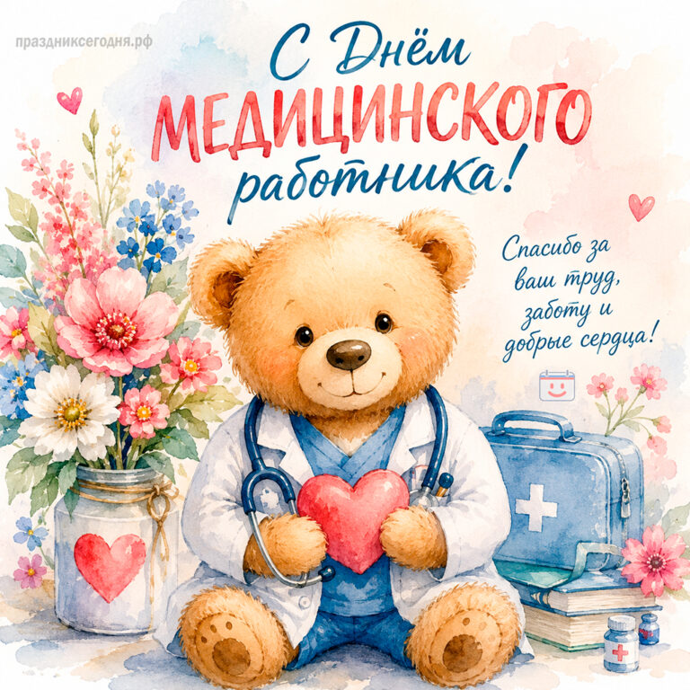 Открытка ко дню медицинского работника
