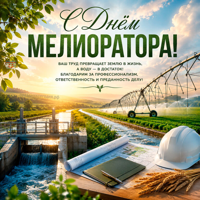 Открытка ко дню мелиоратора