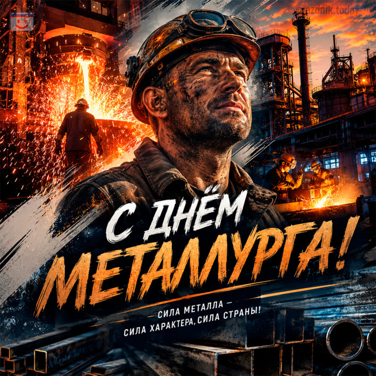 Открытка ко дню металлурга
