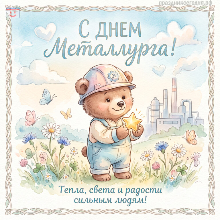 Открытка ко дню металлурга