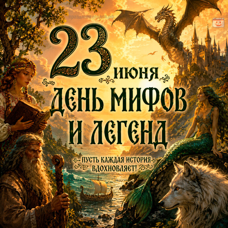 Открытка ко дню мифов и легенд 23 июня