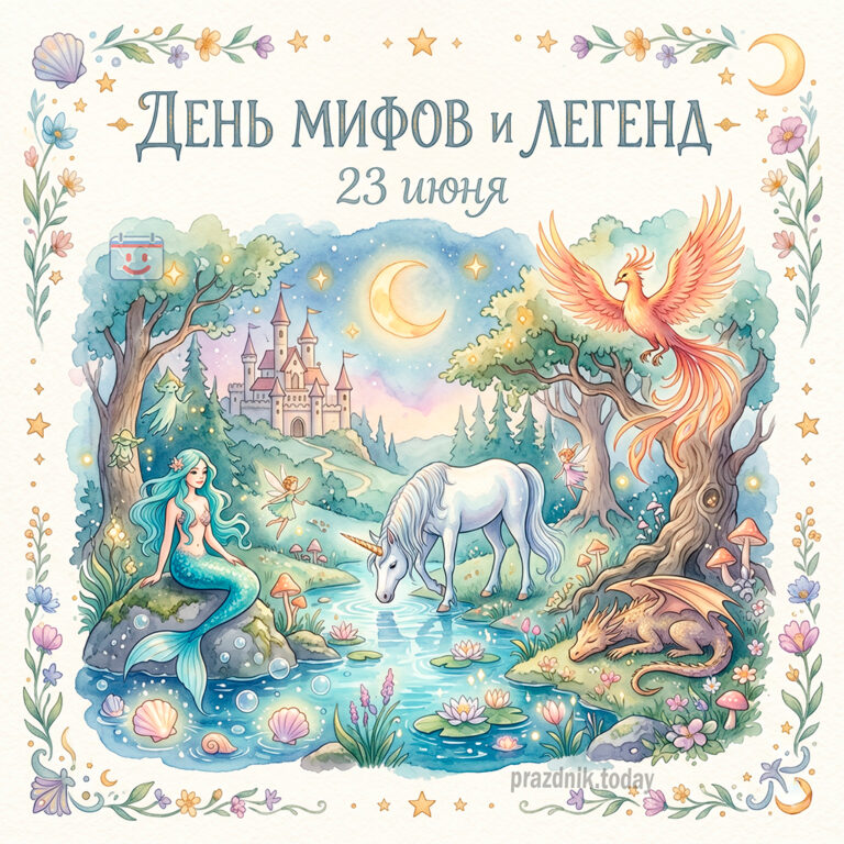 Открытка ко дню мифов и легенд 23 июня