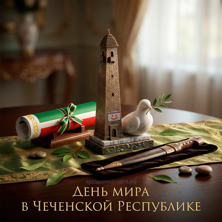 открытка с праздником день мира в Чеченской республике
