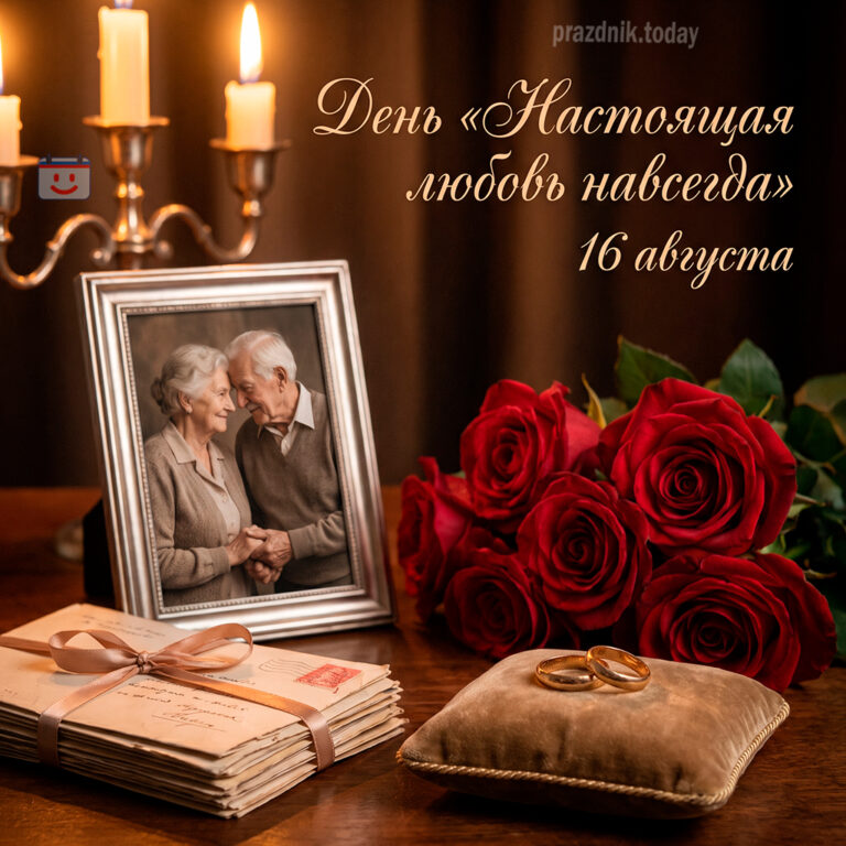 Открытка ко дню «Настоящая любовь навсегда» 16 августа