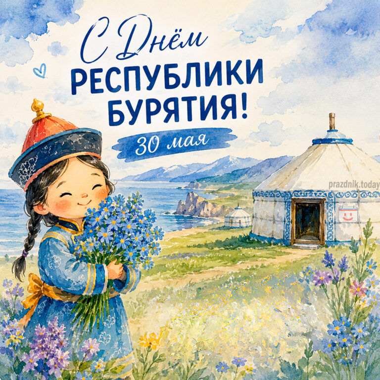 Открытка ко дню Республики Бурятия 30 мая