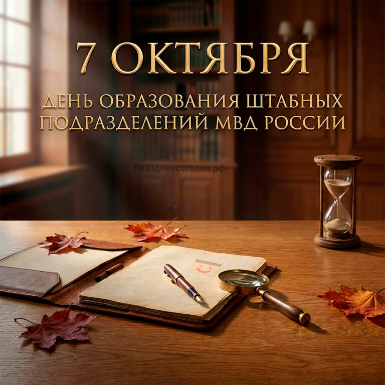 7 октября день образования штабных подразделений МВД России праздник открытка