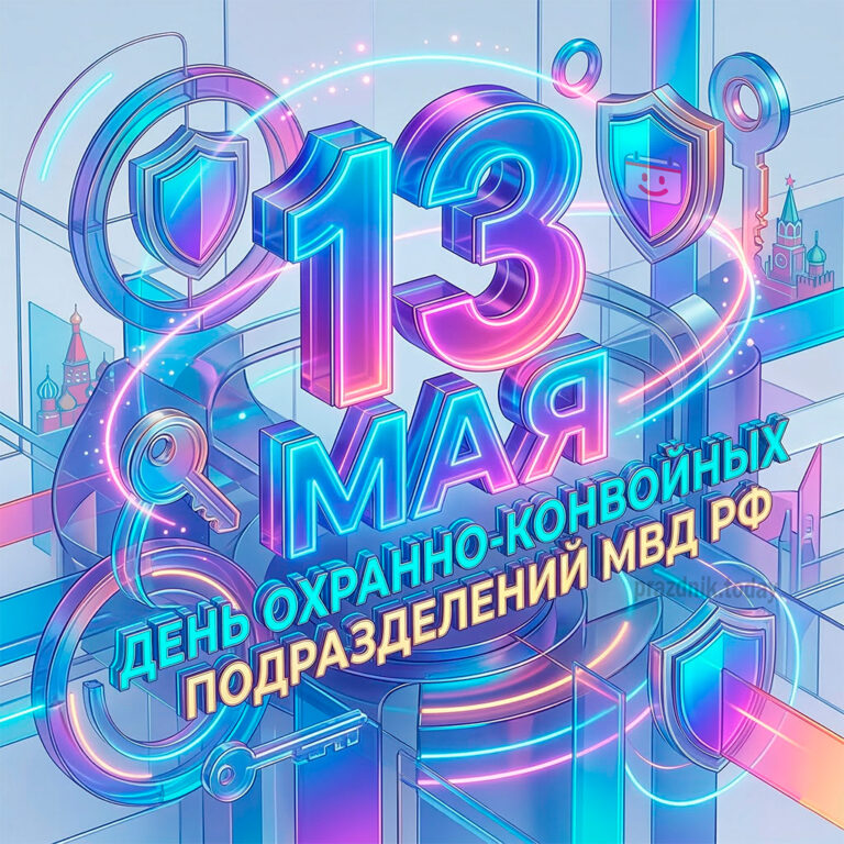 Открытка ко дню охранно-конвойных подразделений МВД РФ 13 мая