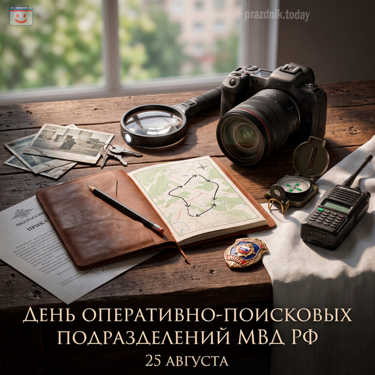 Открытка ко дню оперативно-поисковых подразделений МВД РФ 25 августа