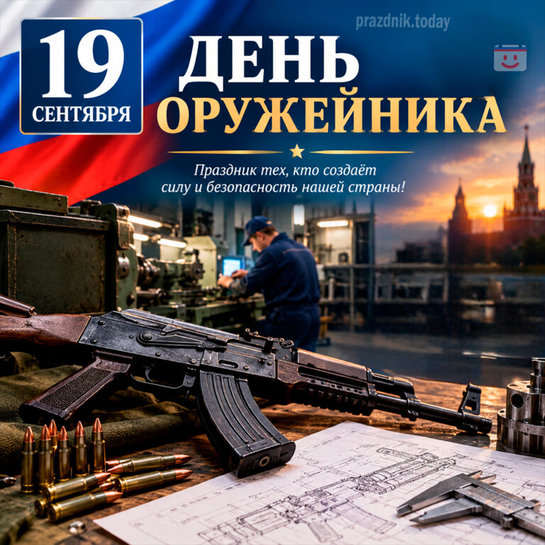 Открытка ко дню оружейника 19 сентября