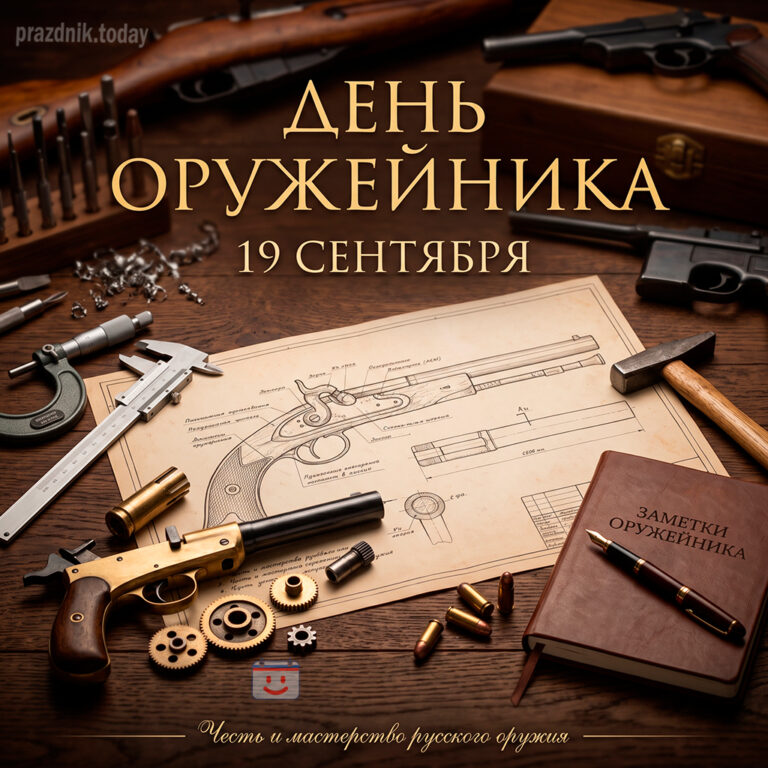 Открытка ко дню оружейника 19 сентября