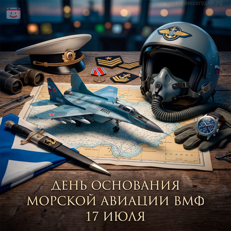 Открытка ко дню основания морской авиации ВМФ 17 июля