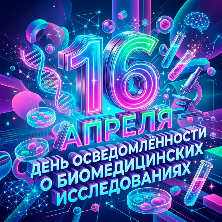 открытка ко дню осведомлённости о биомедицинских исследованиях