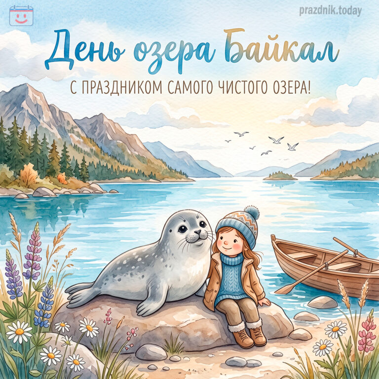 Открытка ко дню озера Байкал
