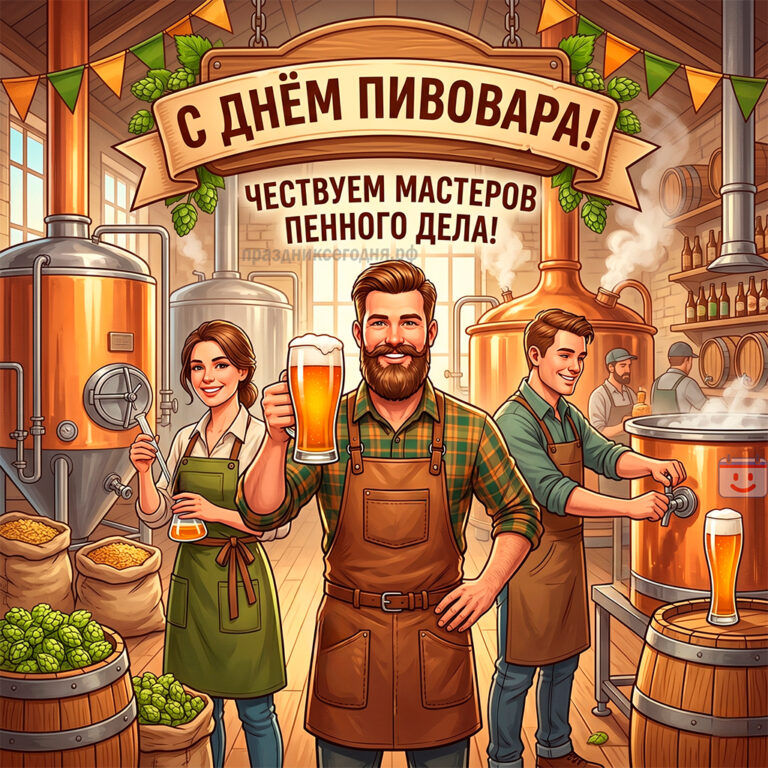 Открытка ко дню пивовара
