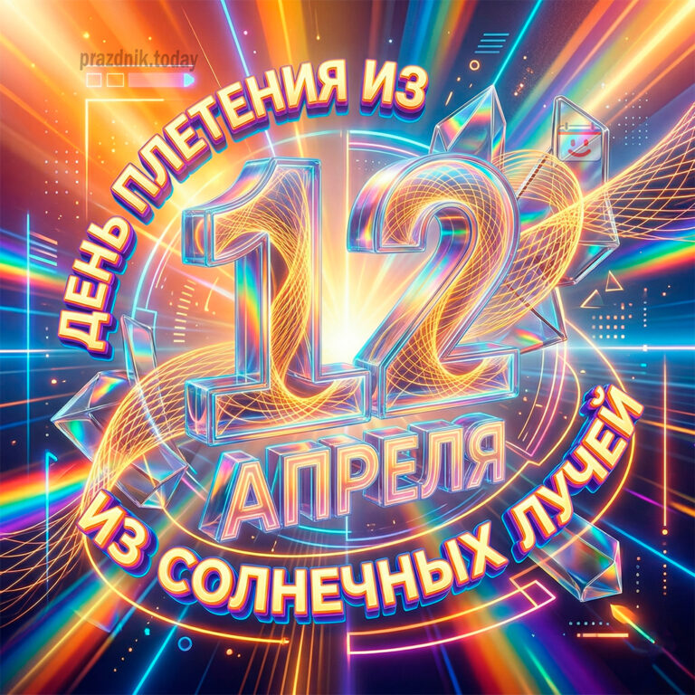 открытка ко дню плетения из солнечных лучей 12 апреля