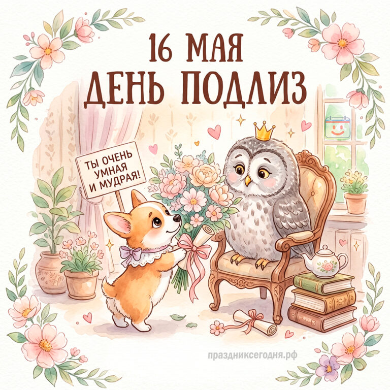 Открытка ко дню подлиз 16 мая