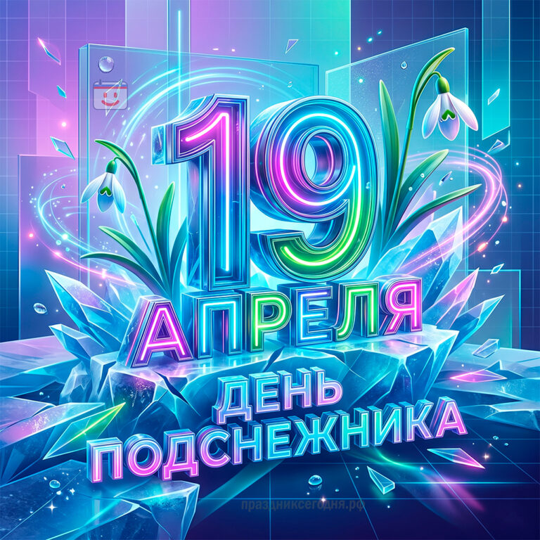 открытка с днём подснежника 19 апреля