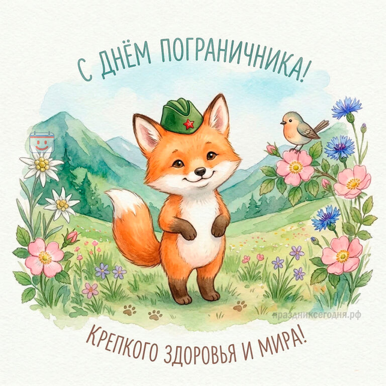 Открытка ко дню пограничника 28 мая